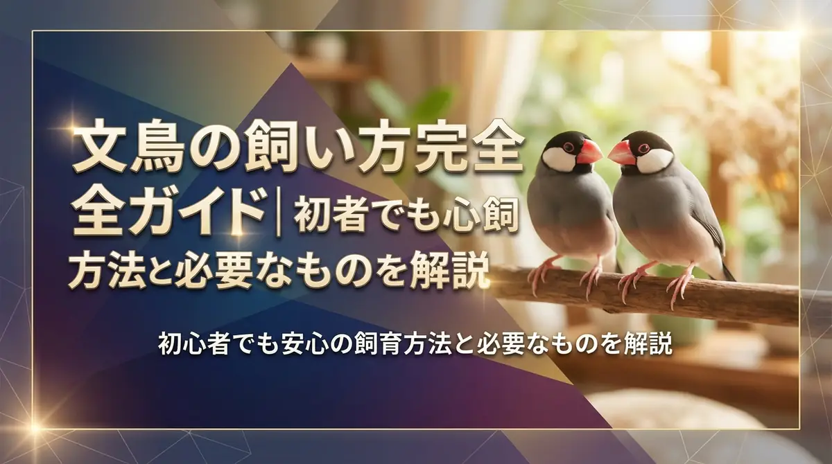 文鳥の飼い方完全ガイド｜初心者でも安心の飼育方法と必要なものを解説