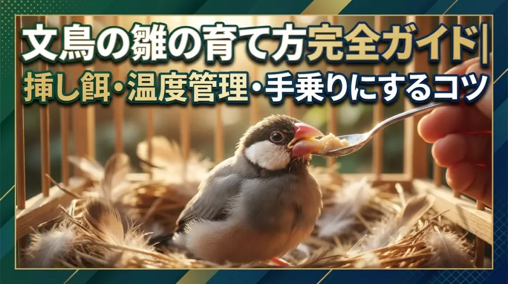 文鳥の雛の育て方完全ガイド｜挿し餌・温度管理・手乗りにするコツ