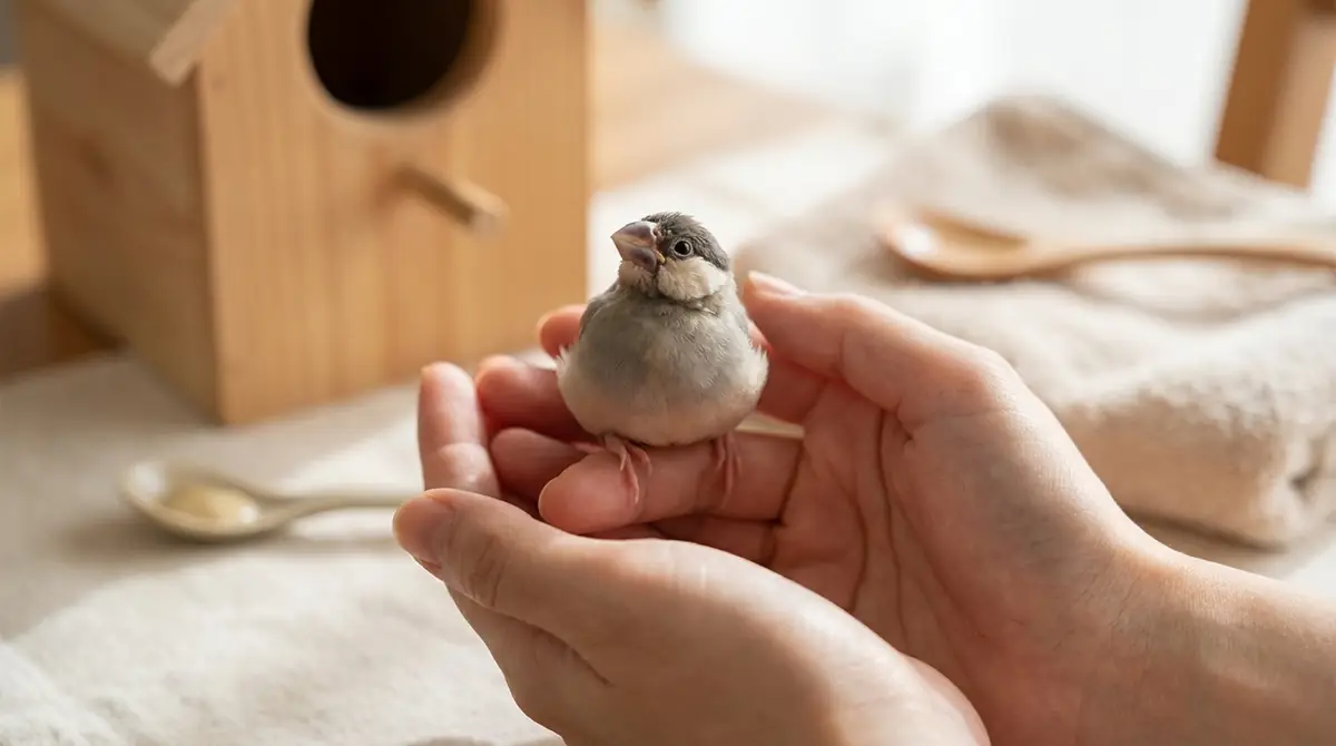 文鳥の雛を手乗りに育てるコツと慣らし方