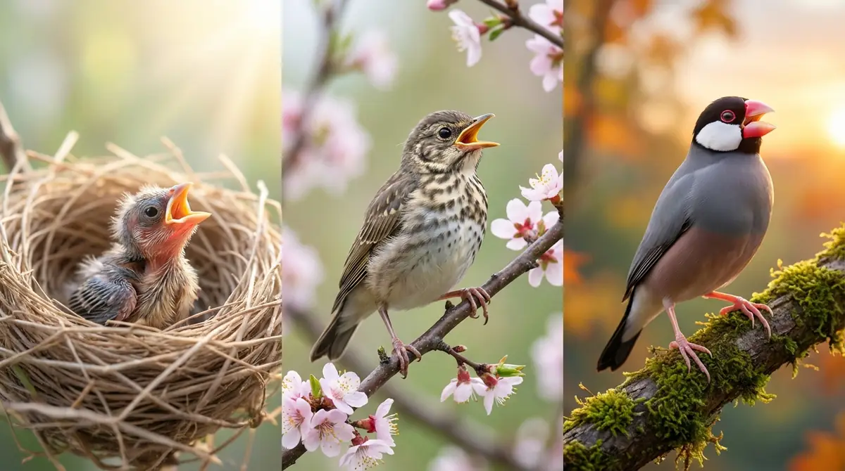 文鳥のさえずりはいつから始まる？成長段階別の変化