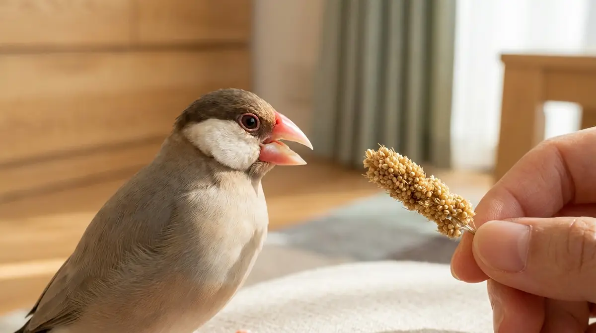 【呼んでいる・要求している時】文鳥の鳴き声の意味
