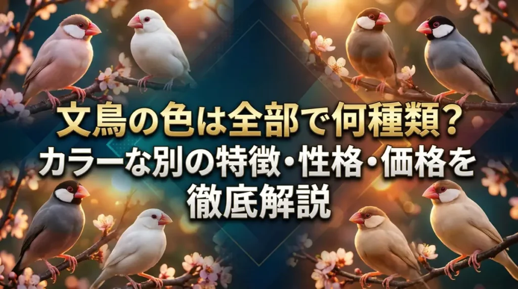 文鳥の色は全部で何種類？カラー別の特徴・性格・価格を徹底解説