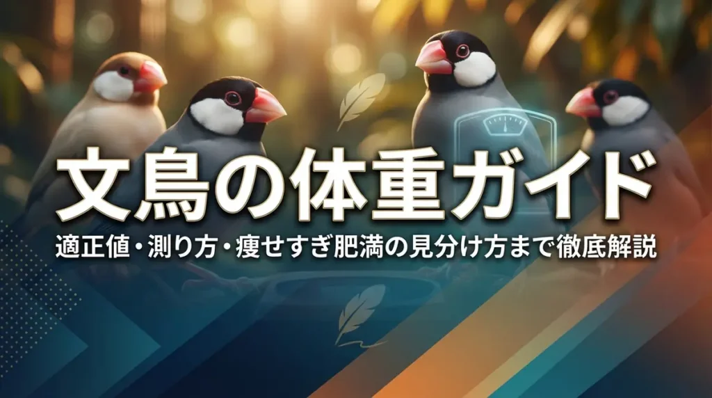 文鳥の体重ガイド｜適正値・測り方・痩せすぎ肥満の見分け方まで徹底解説