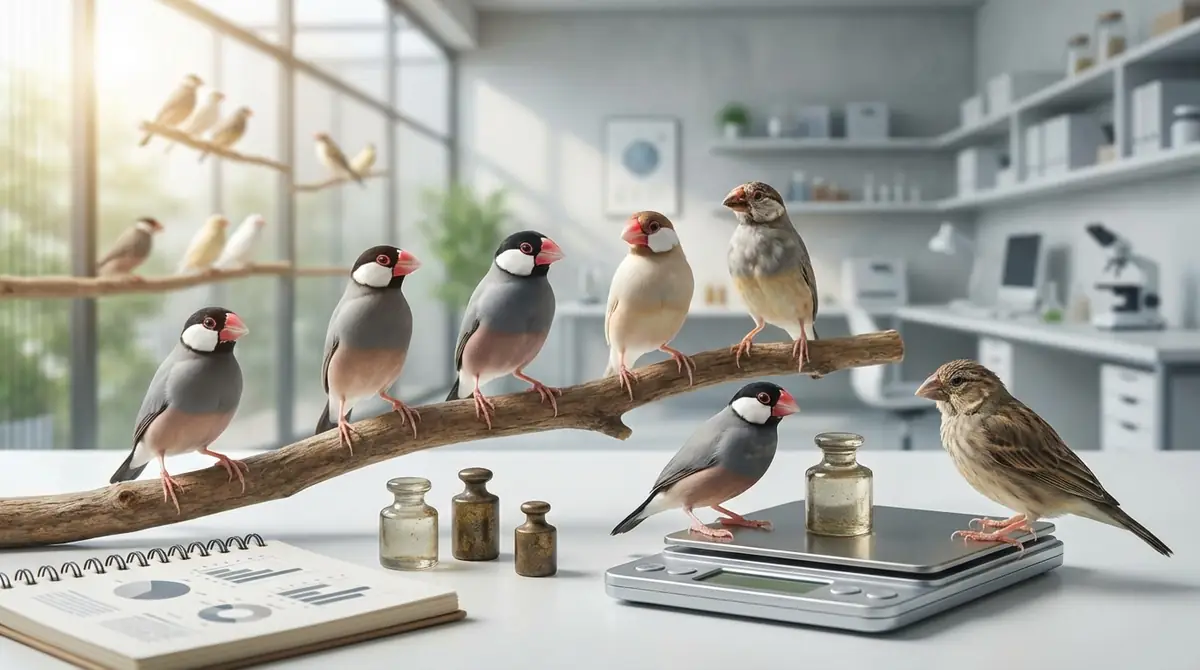 性別・品種・年齢で異なる文鳥の体重一覧