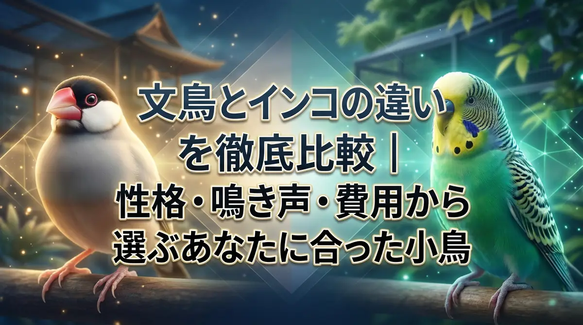 文鳥とインコの違いを徹底比較｜性格・鳴き声・費用から選ぶあなたに合った小鳥