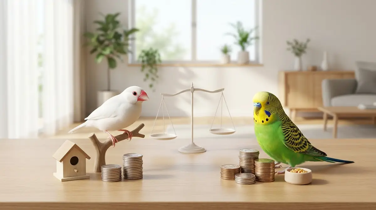文鳥とインコの費用を比較｜初期費用・月々のコスト