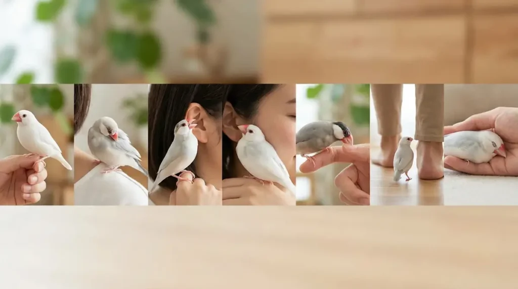 文鳥が飼い主になつくと見せる7つの行動