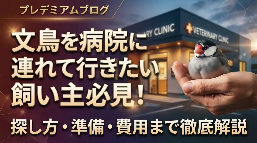 文鳥を病院に連れて行きたい飼い主必見！探し方・準備・費用まで徹底解説