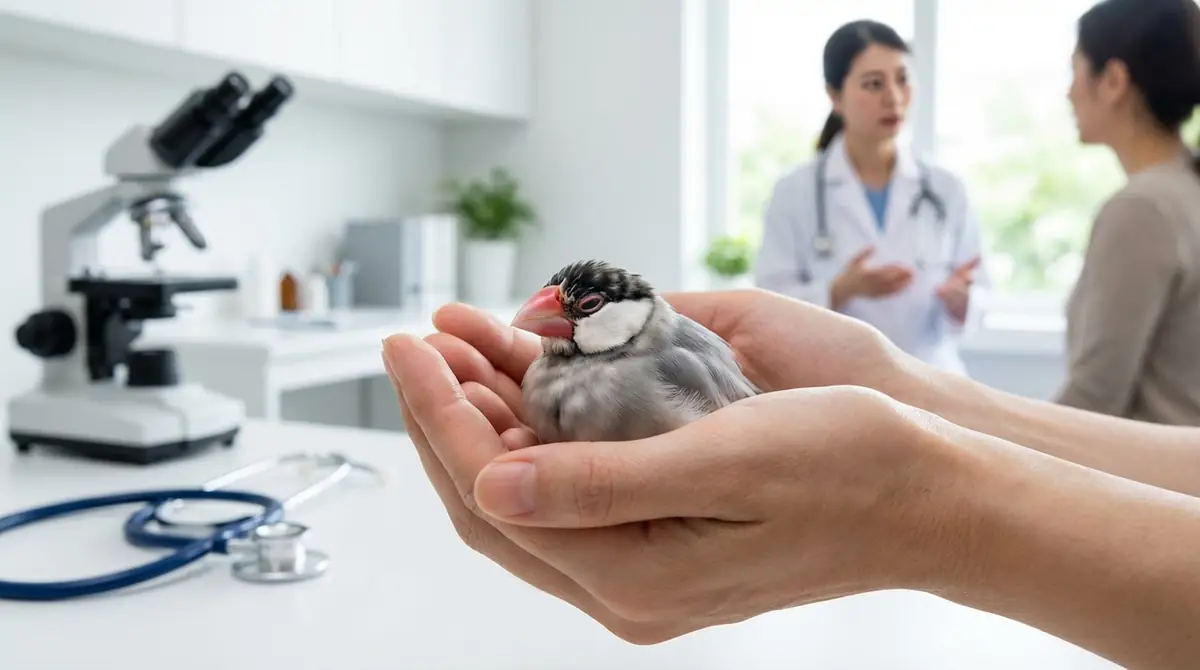 文鳥を病院に連れて行くべきタイミングと症状