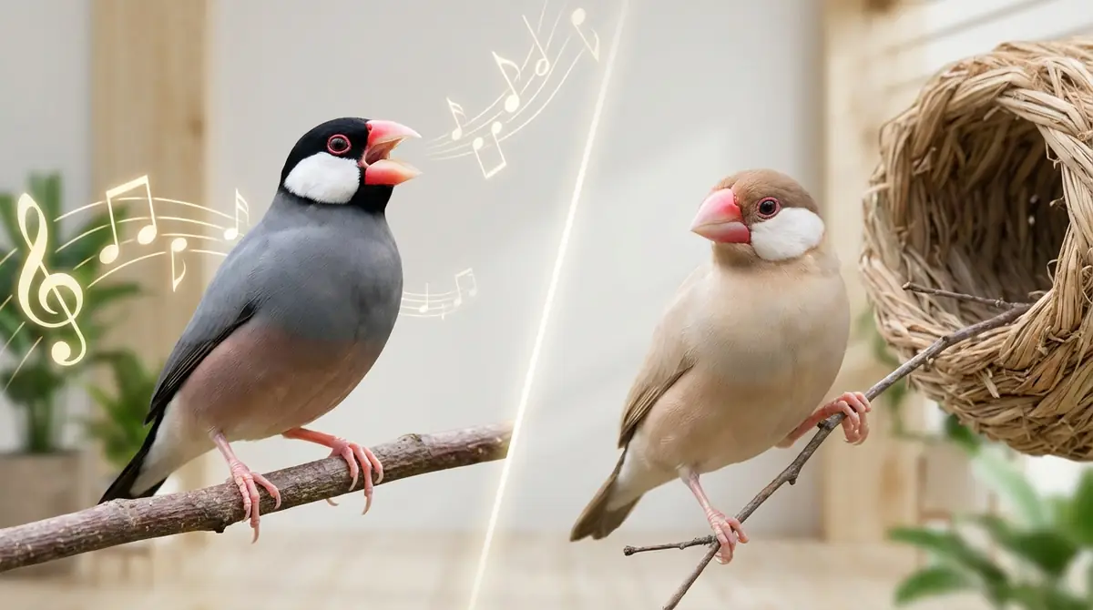 オスとメスで性格は違う？文鳥の行動パターンを比較