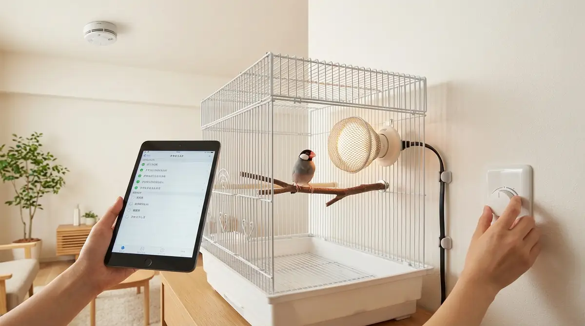 文鳥ヒーターの安全対策|火事・事故を防ぐチェックリスト