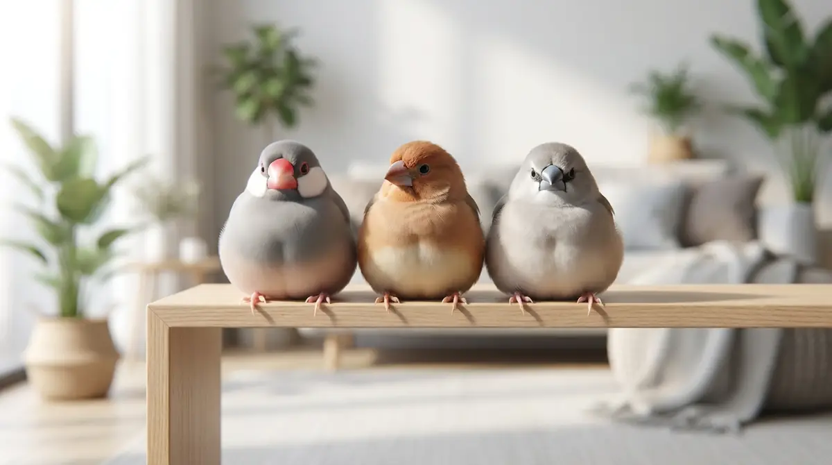 白文鳥以外もかわいい!品種別「もち姿」の特徴