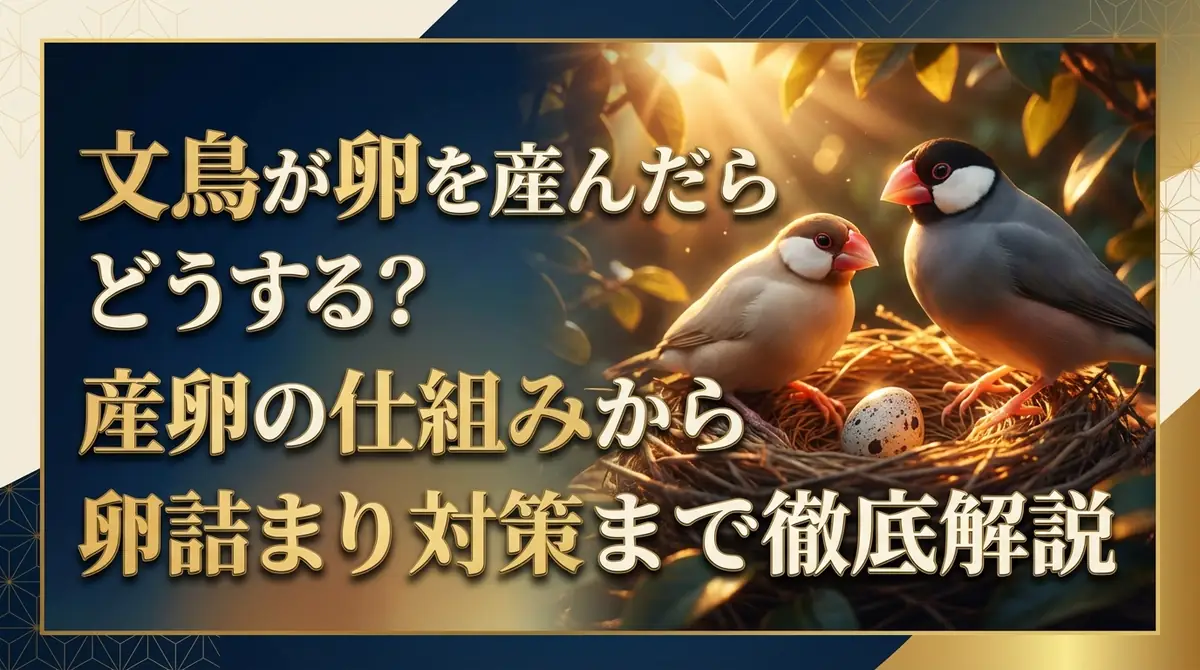 文鳥が卵を産んだらどうする？産卵の仕組みから卵詰まり対策まで徹底解説