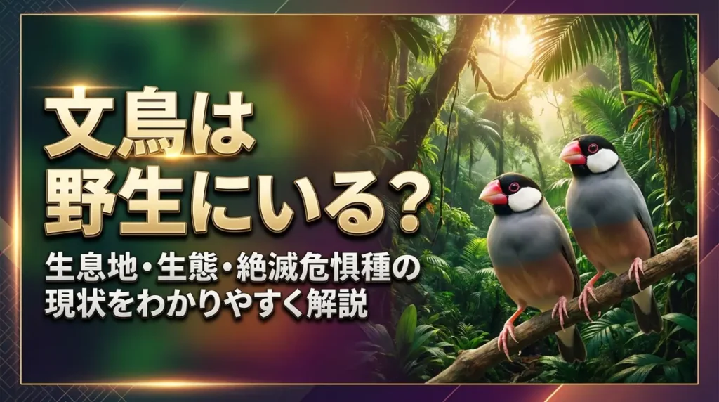 文鳥は野生にいる？生息地・生態・絶滅危惧種の現状をわかりやすく解説