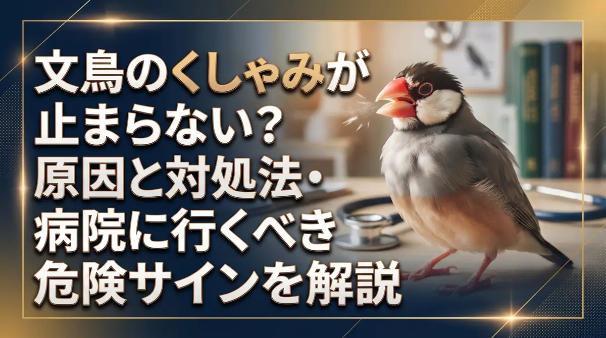 文鳥のくしゃみが止まらない？原因と対処法・病院に行くべき危険サインを解説