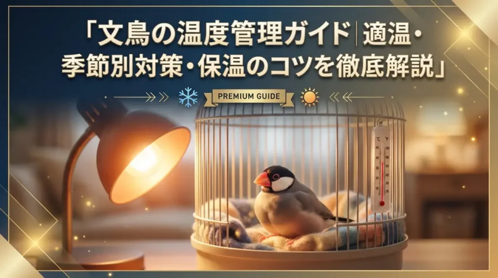 文鳥の温度管理ガイド｜適温・季節別対策・保温のコツを徹底解説