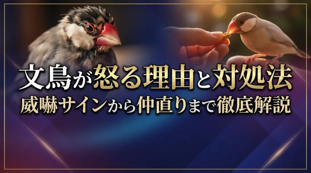 文鳥が怒る理由と対処法｜威嚇サインから仲直りまで徹底解説