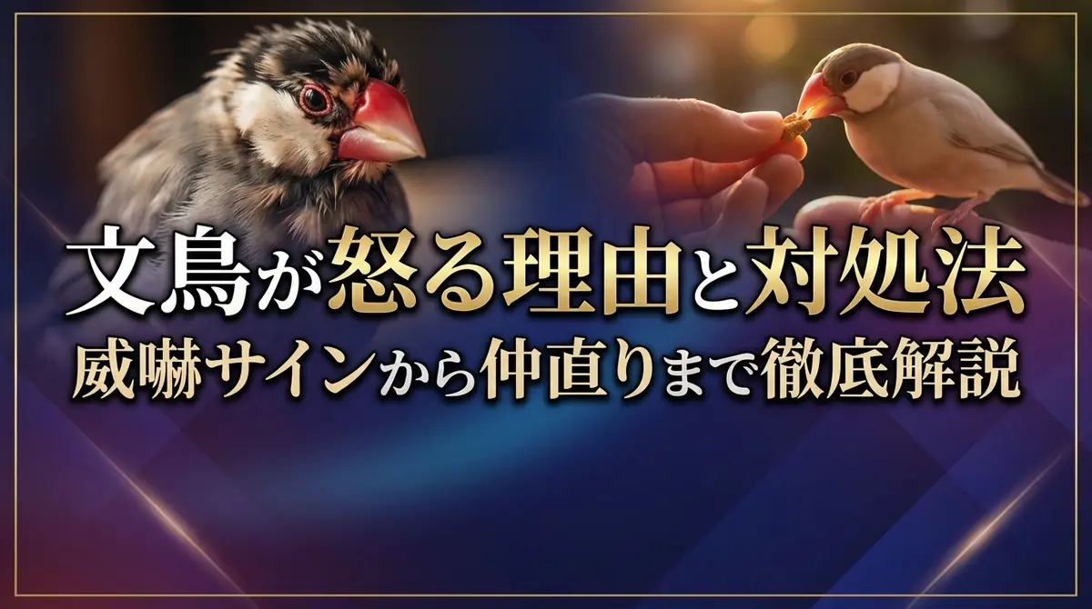 文鳥が怒る理由と対処法｜威嚇サインから仲直りまで徹底解説