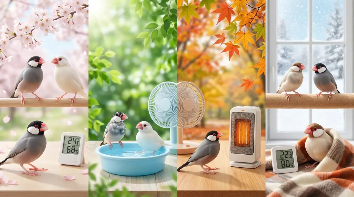 【季節別】文鳥の温度管理ポイント