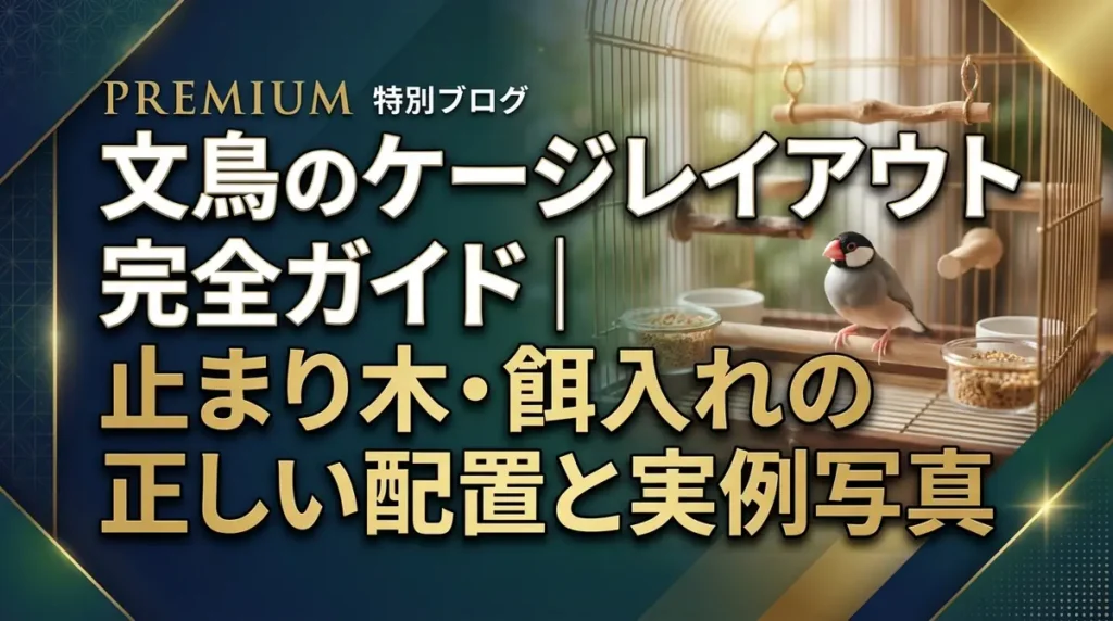 文鳥のケージレイアウト完全ガイド｜止まり木・餌入れの正しい配置と実例写真