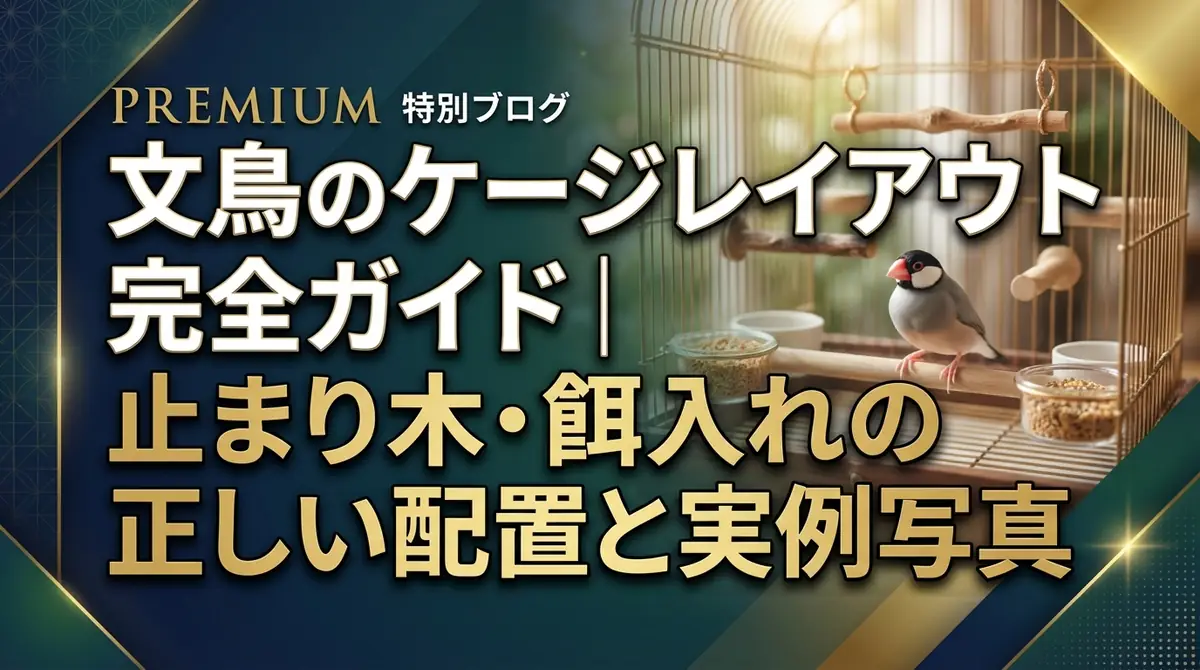 文鳥のケージレイアウト完全ガイド|止まり木・餌入れの正しい配置と実例写真