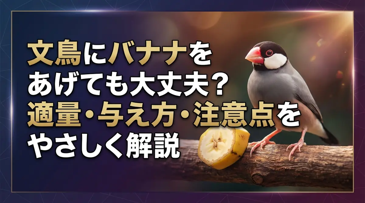 文鳥にバナナをあげても大丈夫？適量・与え方・注意点をやさしく解説