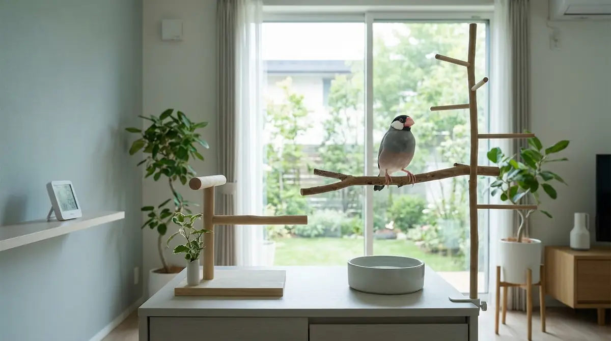 文鳥が口を開ける行動を予防する日頃の環境づくり