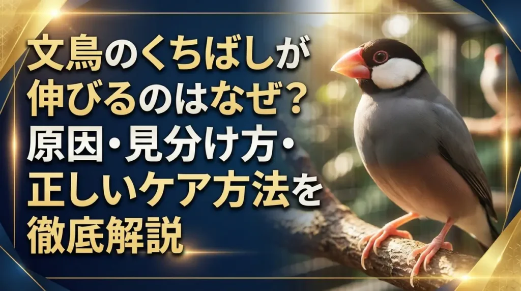 文鳥のくちばしが伸びるのはなぜ？原因・見分け方・正しいケア方法を徹底解説