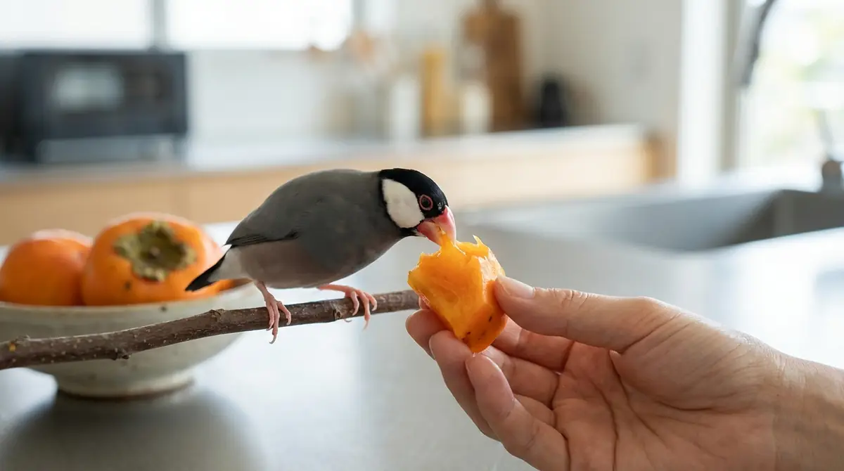 【結論】文鳥は柿を食べられる!ただし果肉限定
