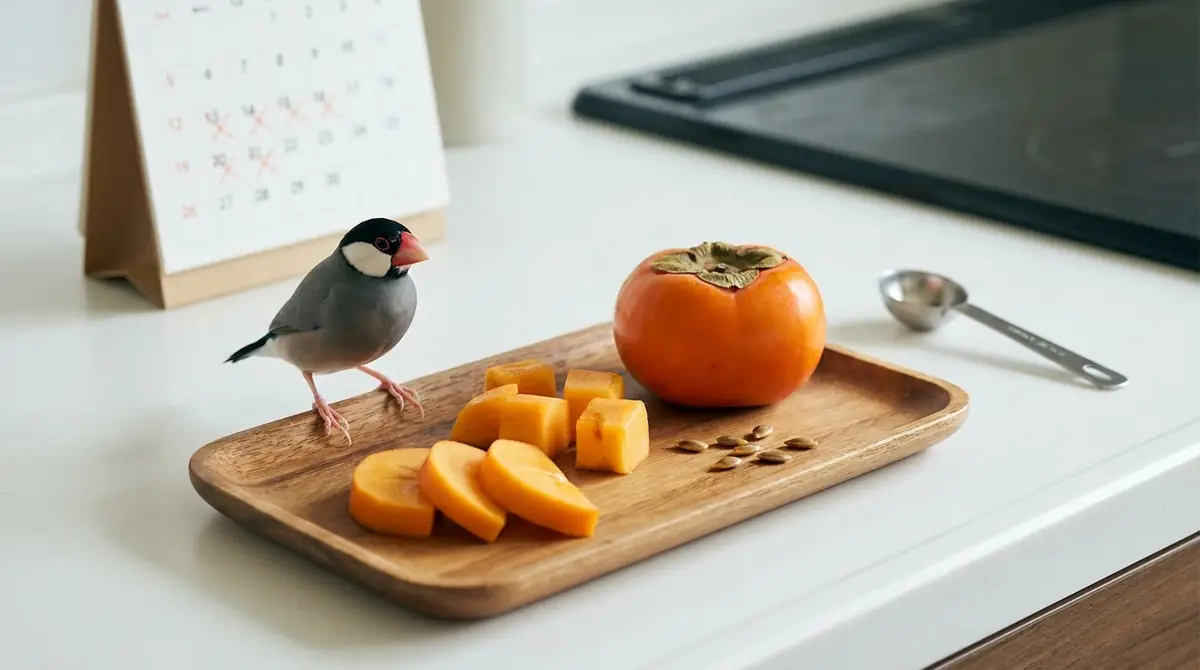 文鳥に柿を与える量と頻度の目安