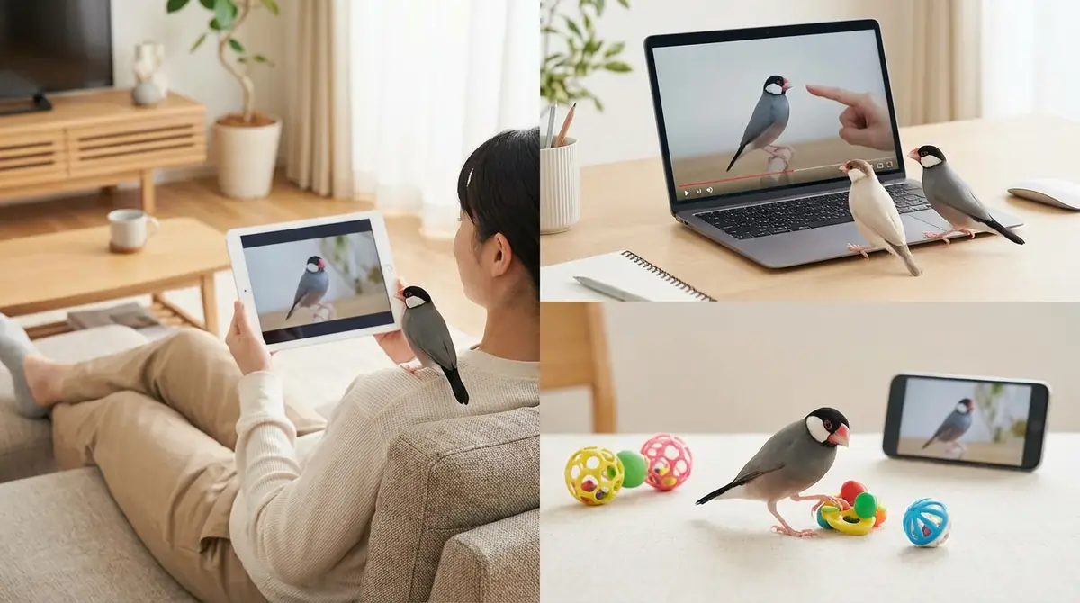 シチュエーション別で選ぶ文鳥動画