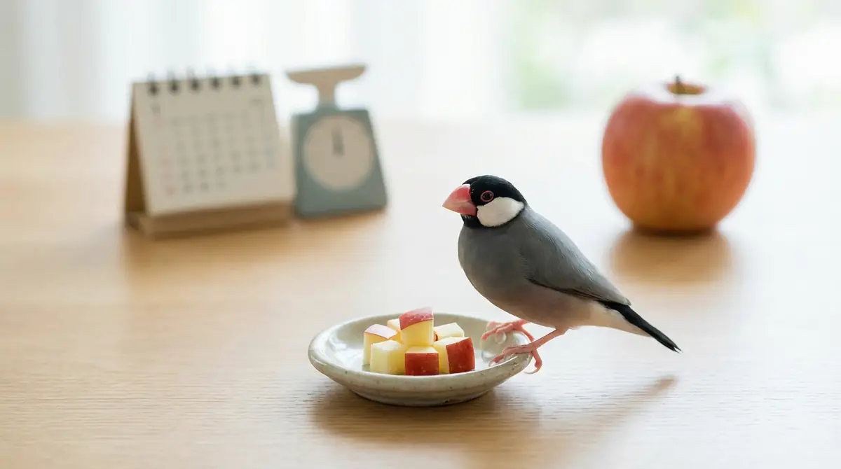 文鳥に与えるリンゴの量・頻度の目安