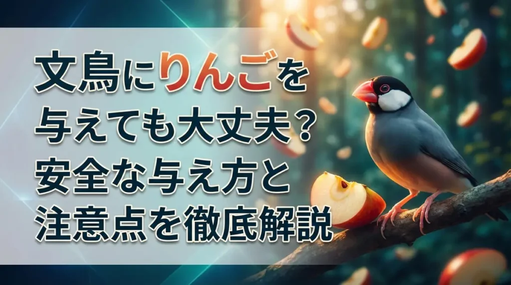 文鳥にりんごを与えても大丈夫？安全な与え方と注意点を徹底解説