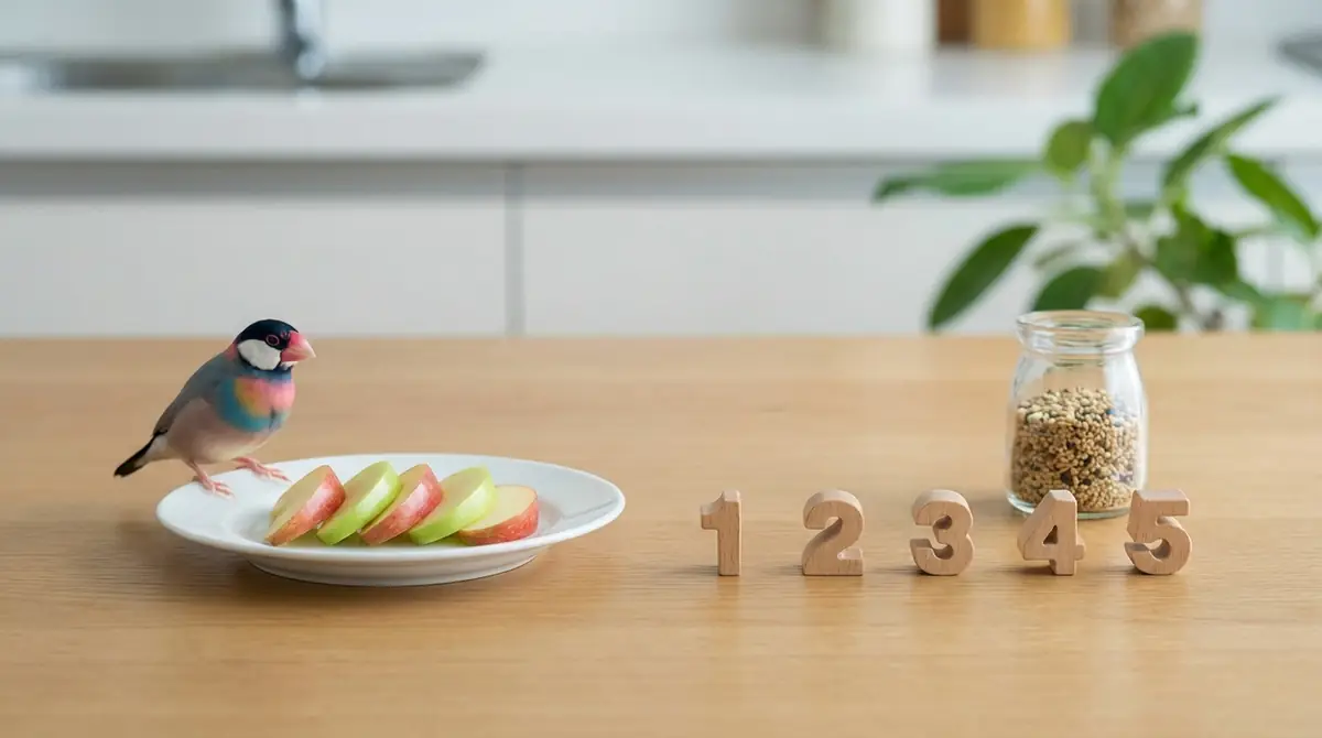 文鳥へのりんごの正しい与え方5ステップ