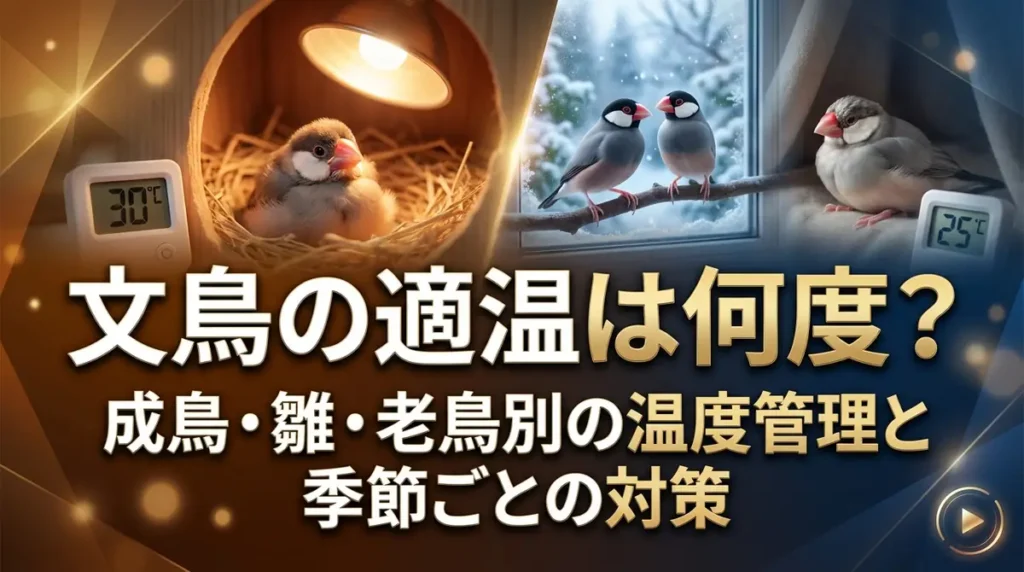 文鳥の適温は何度？成鳥・雛・老鳥別の温度管理と季節ごとの対策