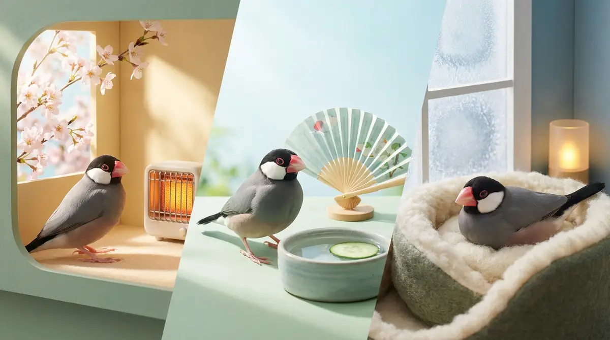 【季節別】文鳥の適温を保つ温度管理のポイント