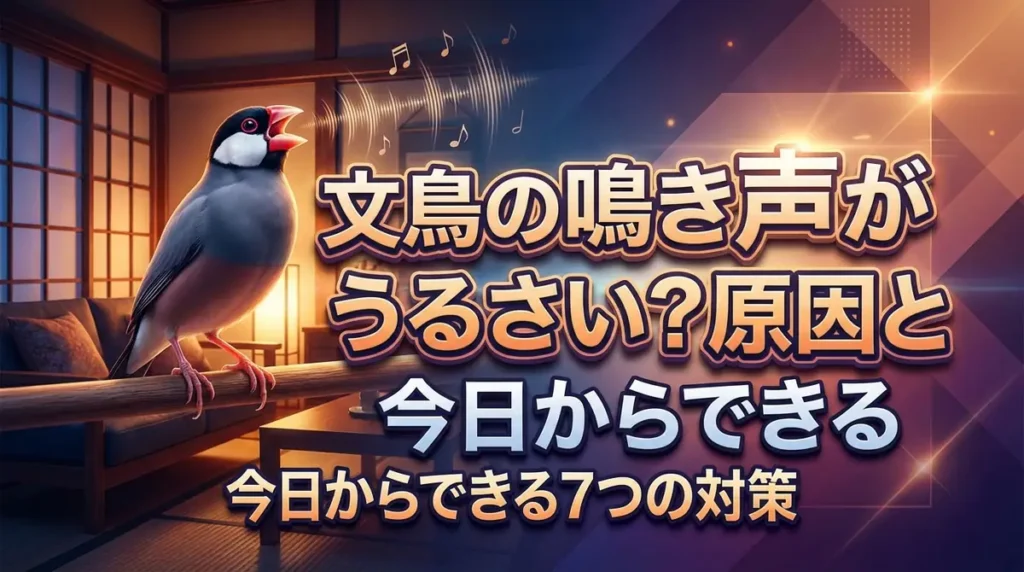 文鳥の鳴き声がうるさい？原因と今日からできる7つの対策
