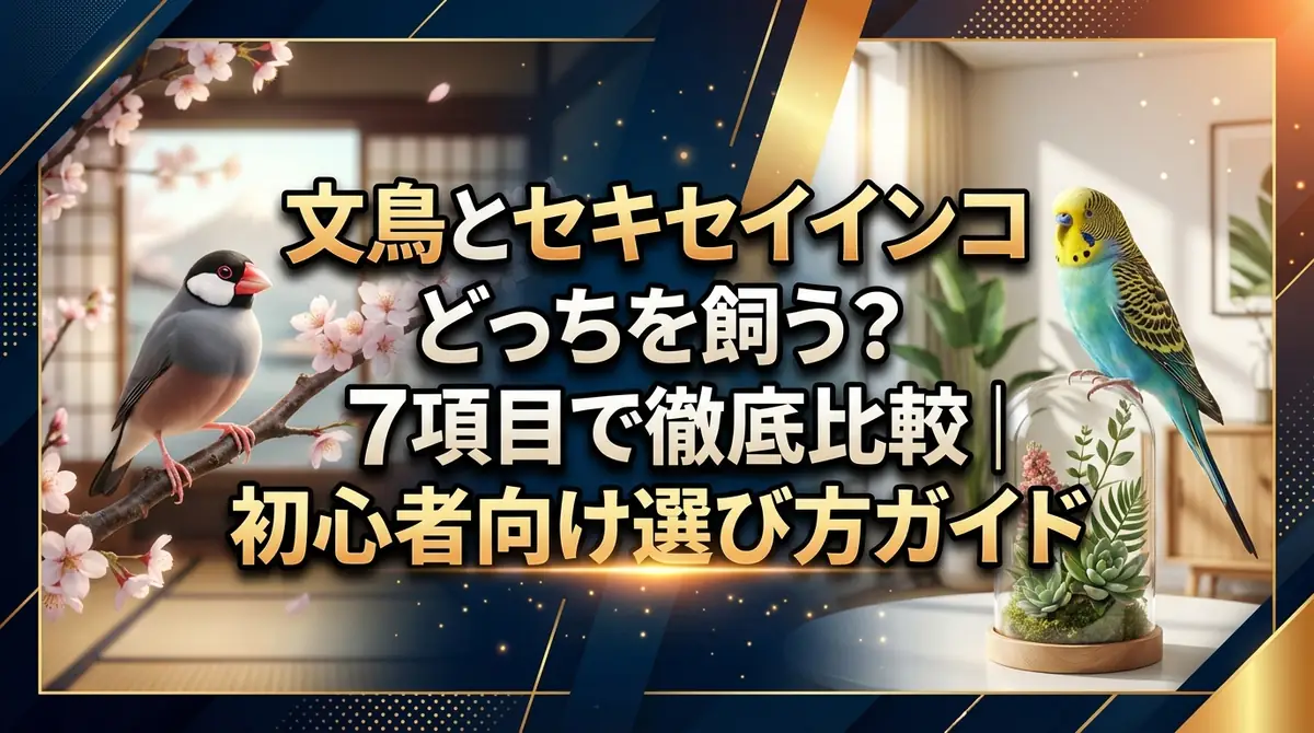 文鳥とセキセイインコどっちを飼う？7項目で徹底比較｜初心者向け選び方ガイド