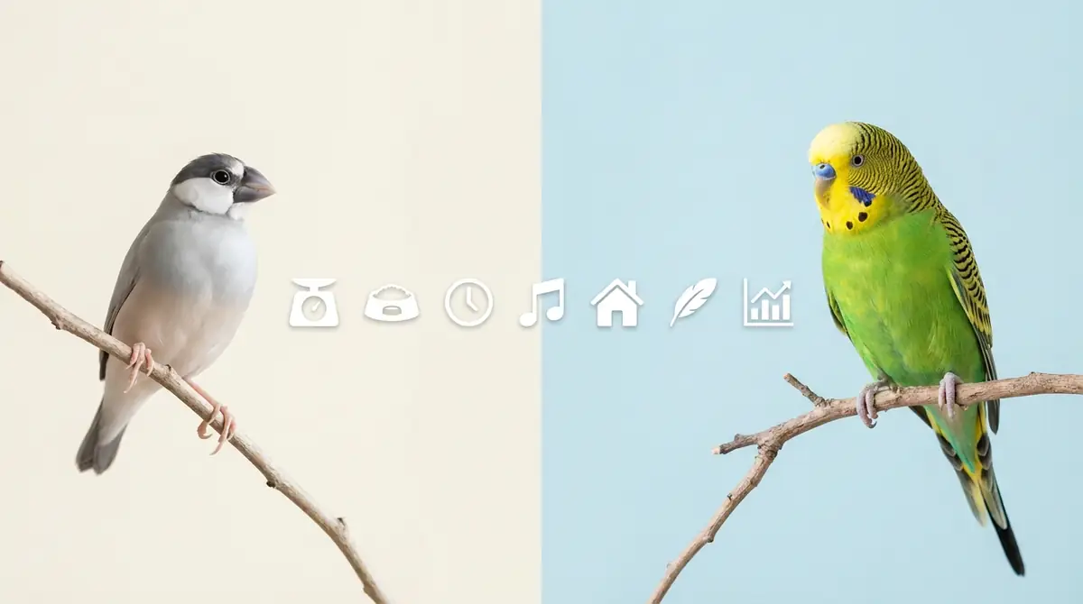 文鳥とセキセイインコを7項目で徹底比較