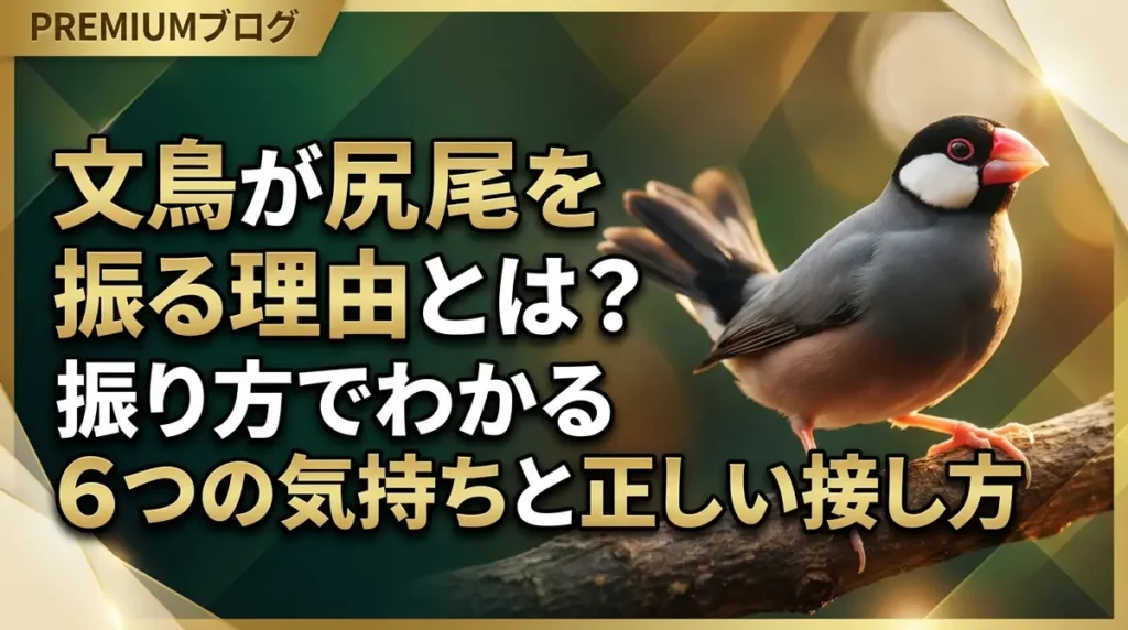 文鳥が尻尾を振る理由とは？振り方でわかる6つの気持ちと正しい接し方