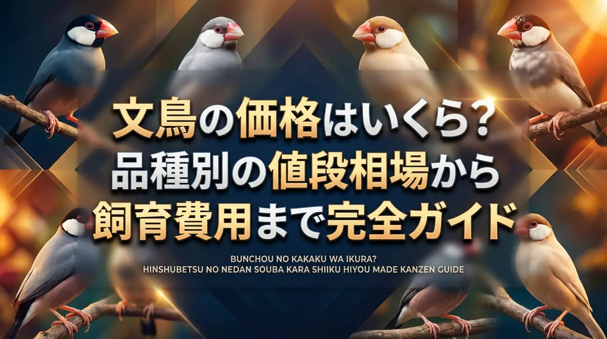文鳥の価格はいくら?品種別の値段相場から飼育費用まで完全ガイド