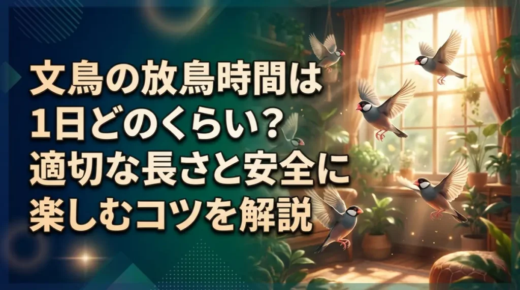文鳥の放鳥時間は1日どのくらい？適切な長さと安全に楽しむコツを解説