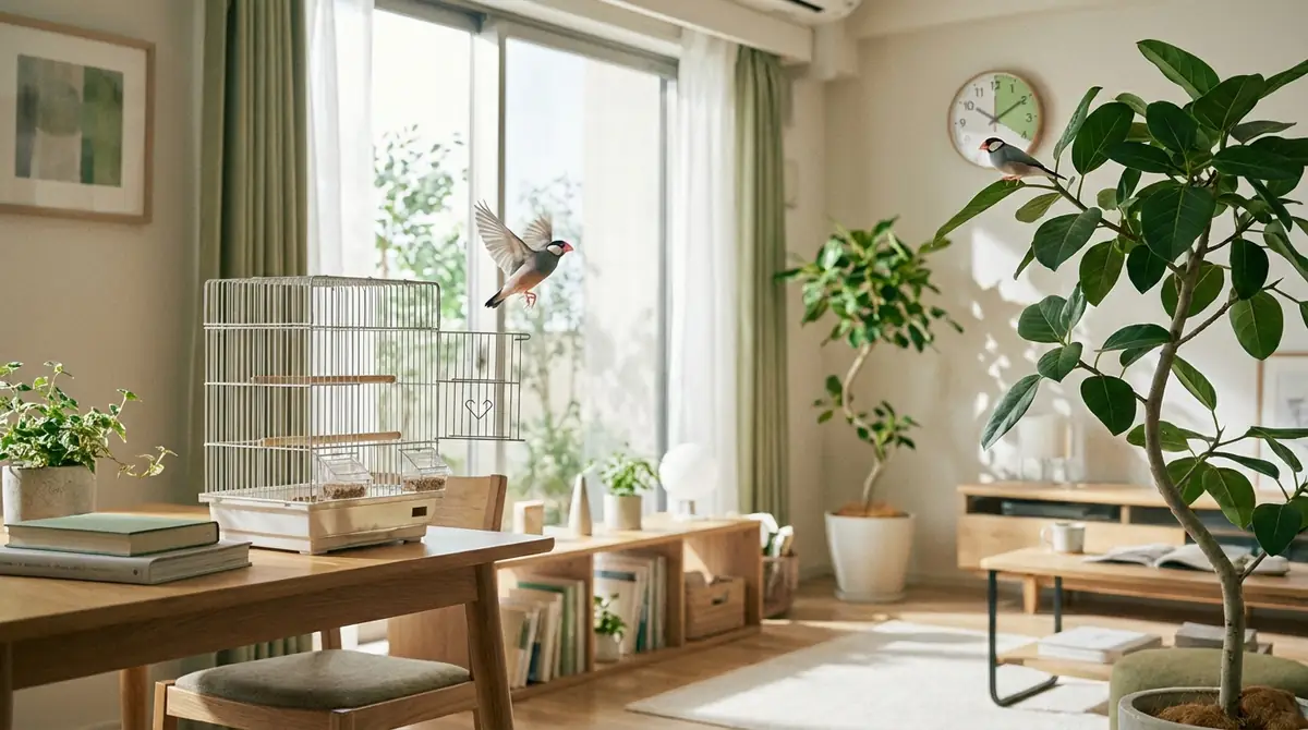 【結論】文鳥の放鳥時間は最低30分・理想は1〜2時間