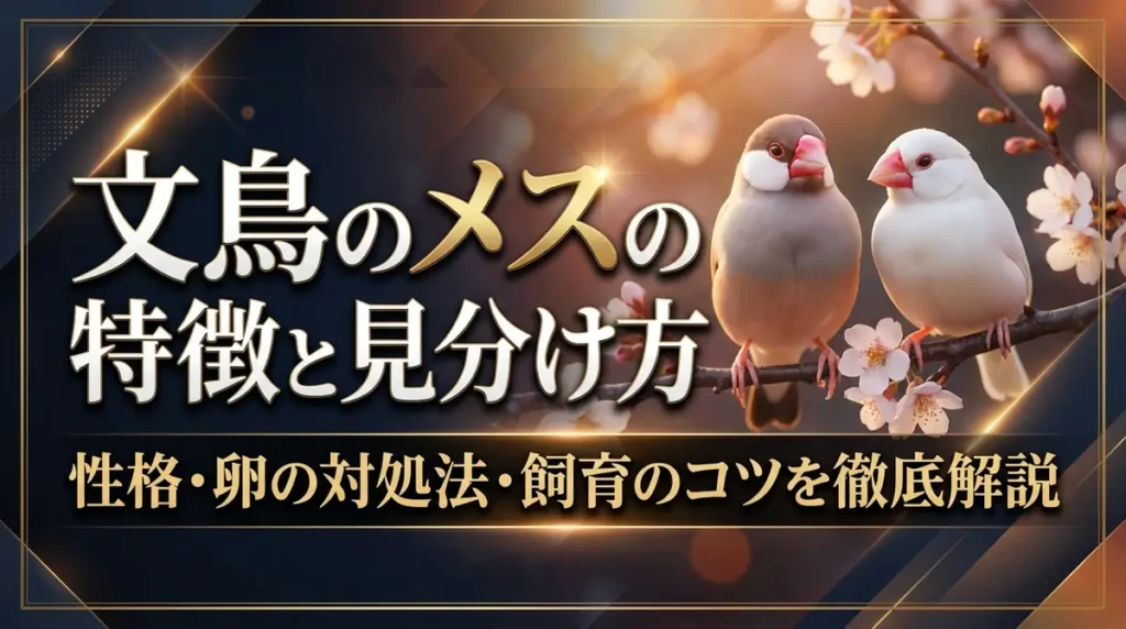 文鳥のメスの特徴と見分け方｜性格・卵の対処法・飼育のコツを徹底解説