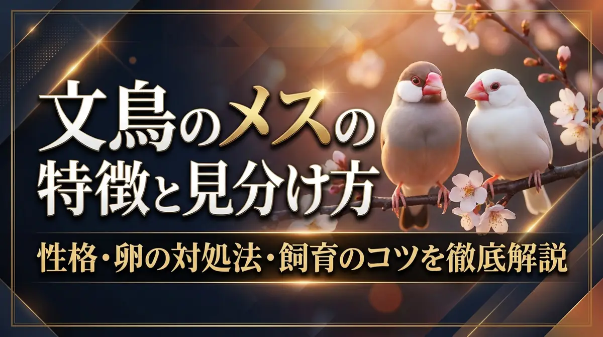 文鳥のメスの特徴と見分け方|性格・卵の対処法・飼育のコツを徹底解説