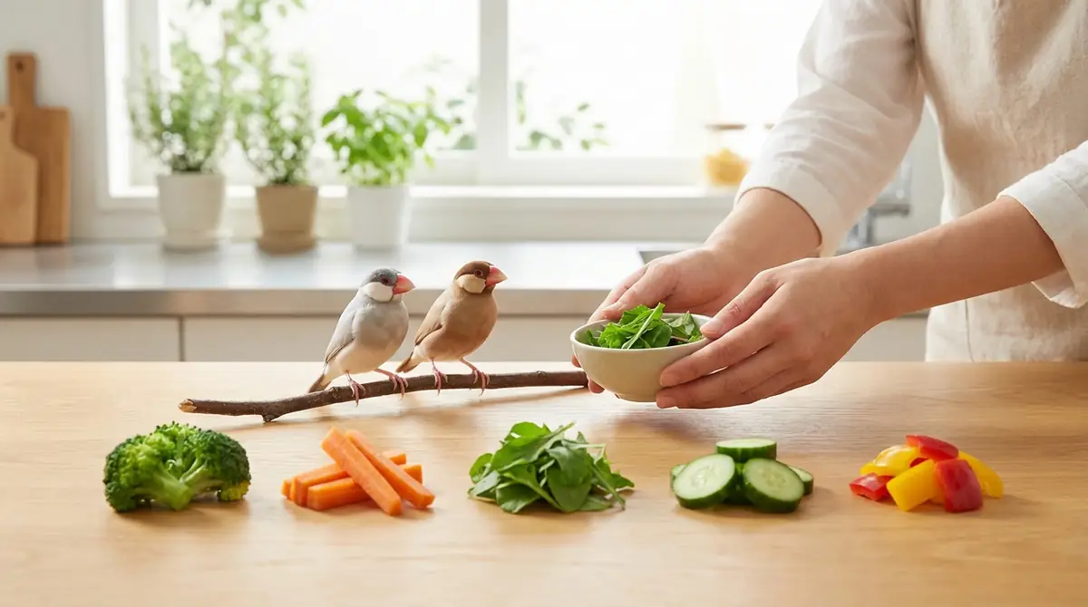 文鳥への野菜の与え方【5つの基本ステップ】