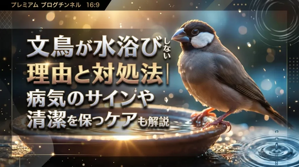 文鳥が水浴びしない理由と対処法｜病気のサインや清潔を保つケアも解説