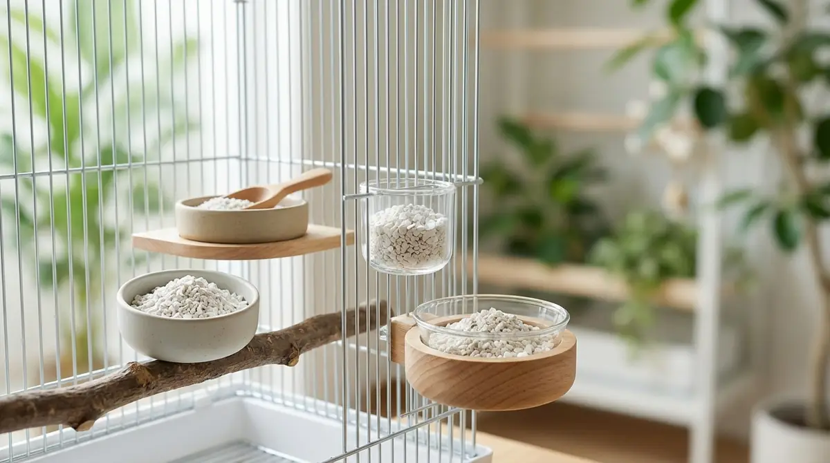 ボレー粉の与え方｜ケージ内の設置場所とおすすめ容器