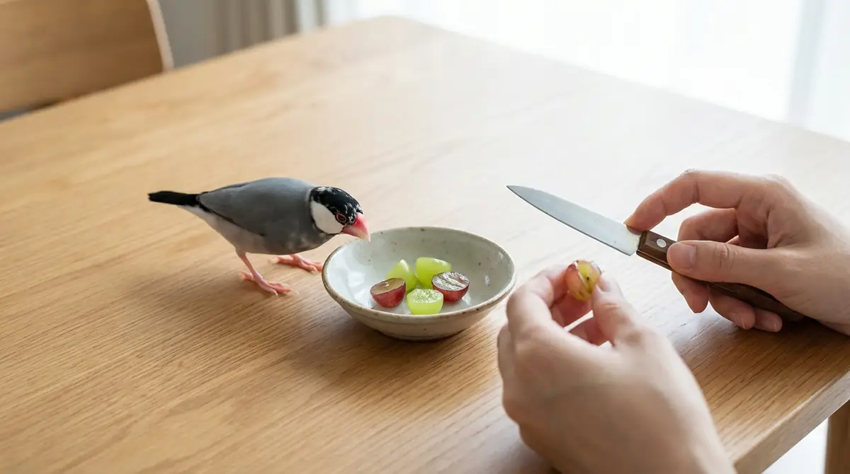 文鳥にぶどうを与える方法【量・頻度・下処理】