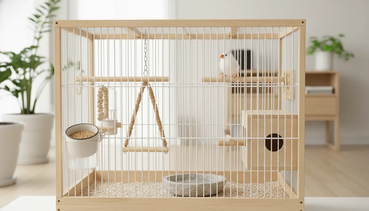 文鳥のケージに必要なアイテム一覧と正しい配置方法